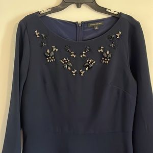 Banana Republic navy beaded dress